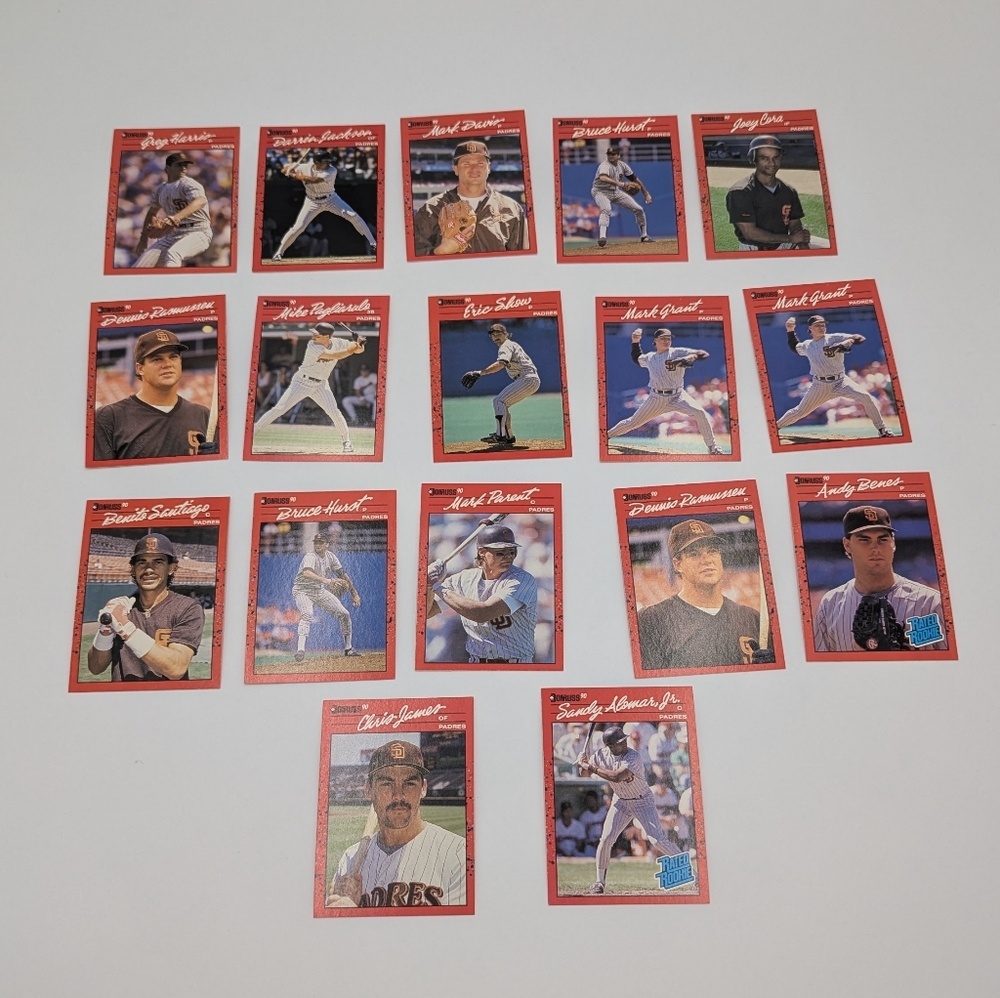 Donruss 1990 Padres Team baseball cards
